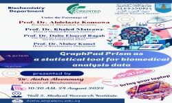 GraphPad Prism as a statistical tool for biomedical analysis data seminar announcement 